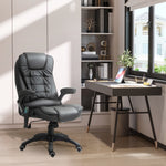 Executive Massage Heating Leather Chair | Black