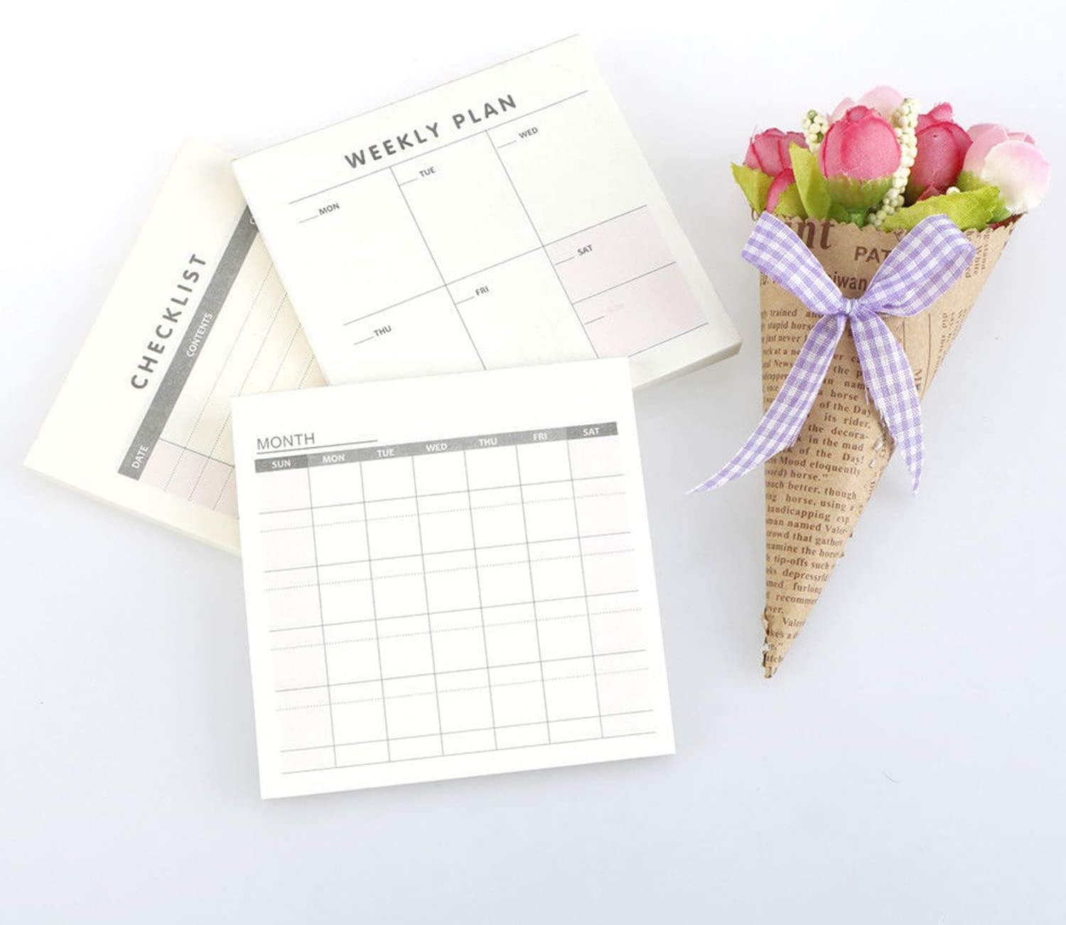 Weekly Planner List Pad For Tasks, Goals, Notes, Meals & Reminders