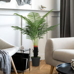 Artificial Areca Palm Tree With Pe Leaves And Flocked Soil | 120cm | Green