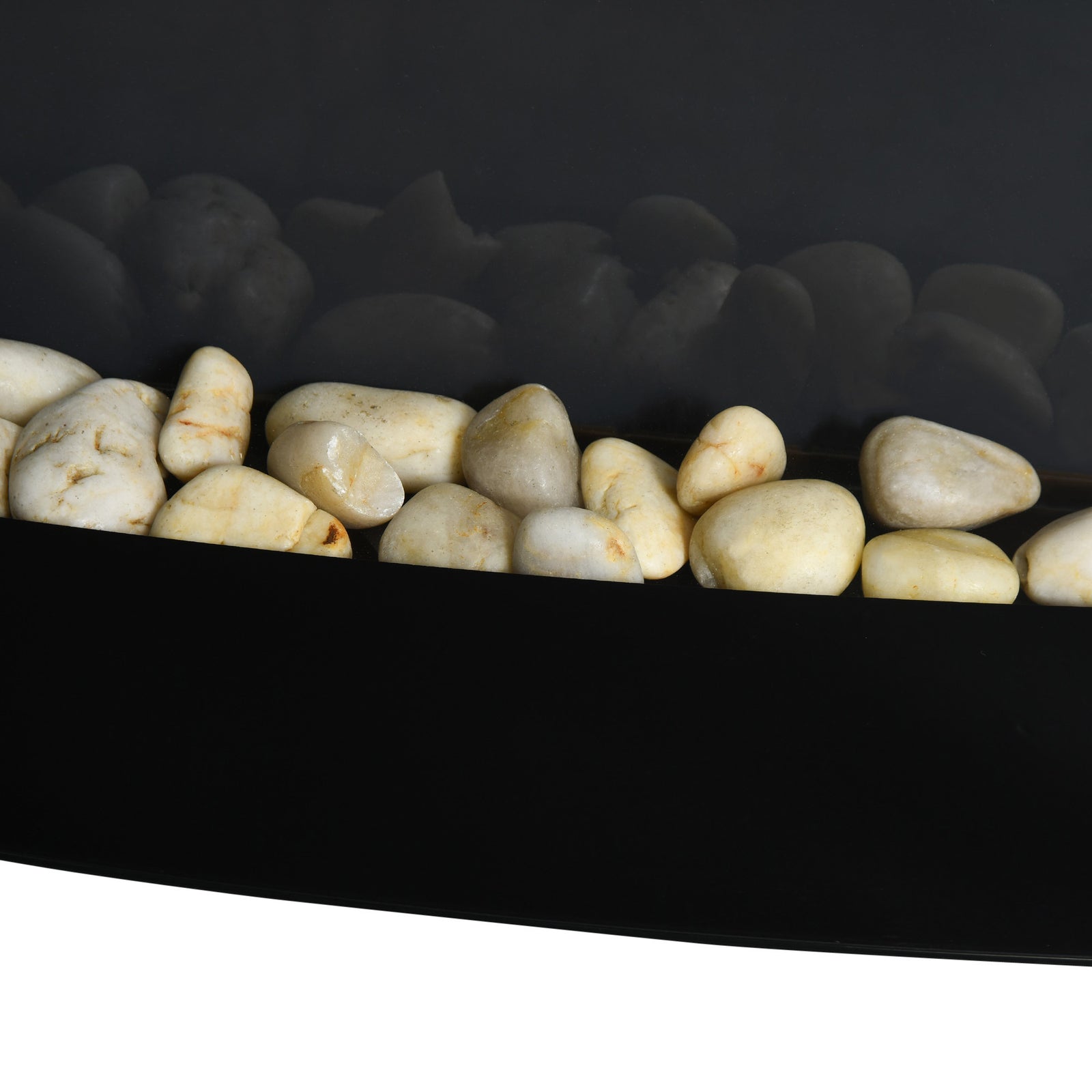 Electric Fireplace Wall Mounted Led Flame Curved Side Lights
