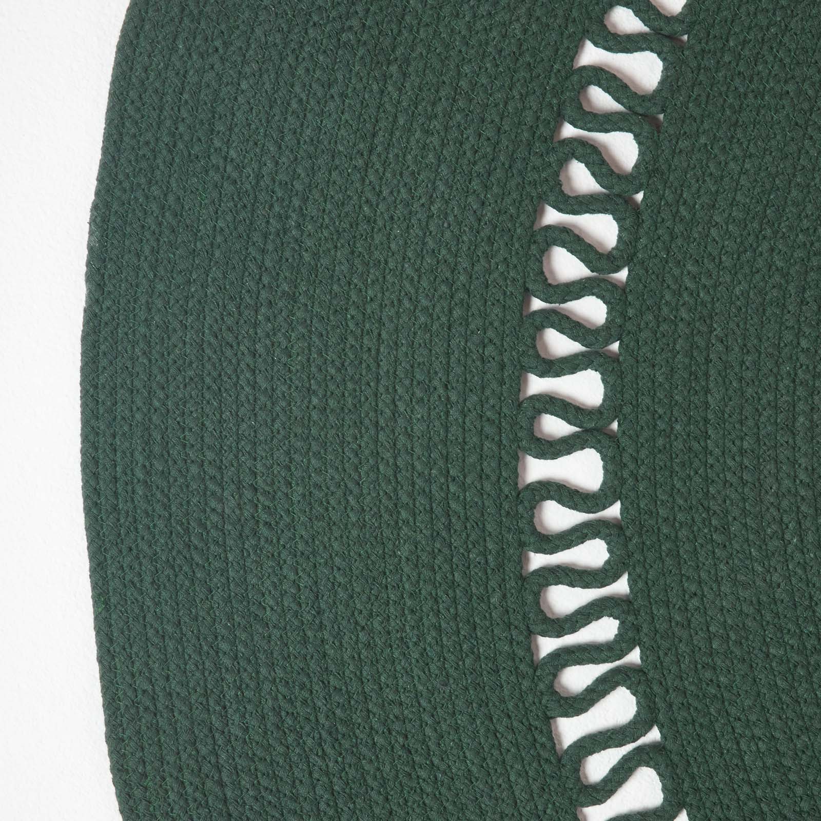Crochet Braided Round Rug | 120cm | Green
