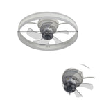 Modern Minimalist White 19.7 Inch Ceiling Fan Light 5 Blades, Dual 24w Led With 3-color Dimming, 6-speed, Reversible, App Control & Sleep Timer