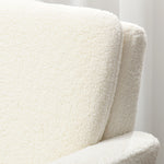 Accent Chair With Wood Legs Wide Seat Teddy Armchair
