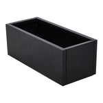 Rectangular Galvanised Steel Planter Box, Black Powder-coated Outdoor/indoor Flower & Herb Planter