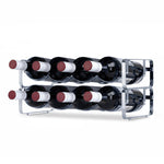 Metal Wine Rack Countertop Organiser For 4 To 16 Bottles | Silver