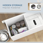 Raised Dog Bowls With Slow Feeder Mat & Semi-auto Dispenser Function