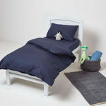 Cotton Fitted Cot Sheets 200 Tc, 70 X 140 Cm, 2 Pack | Cot Bed | Navy Blue