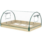 Wooden Raised Bed With Mini Greenhouse