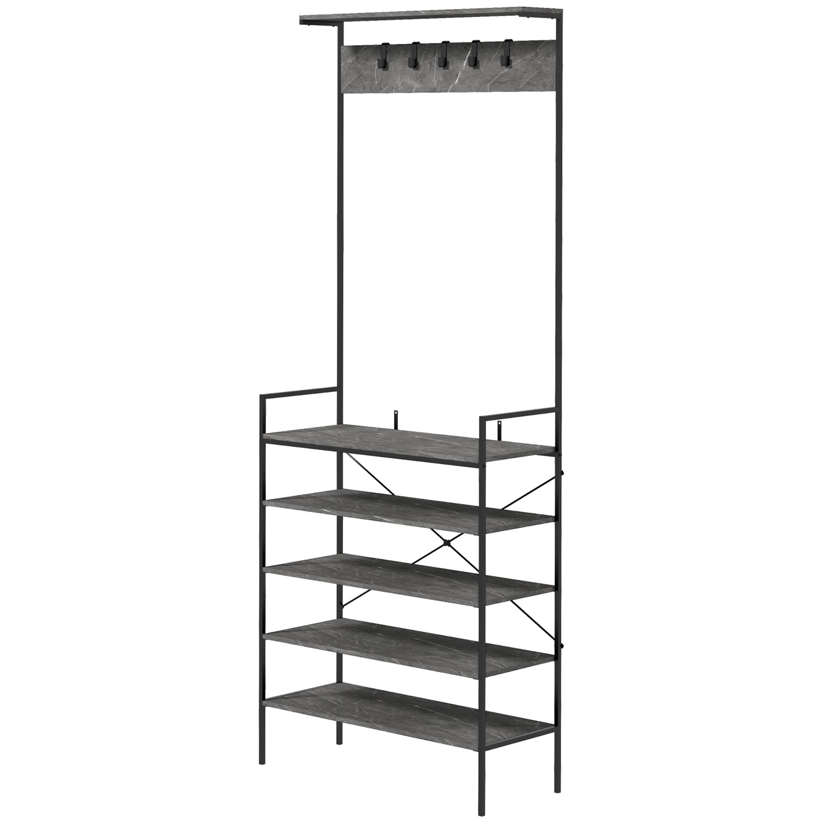 Kitchen Bakers Rack Microwave Stand Coffee Bar W/ 5 Shelves