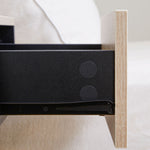 Modern Bedside Table Set Of 2 With Drawer And Shelf