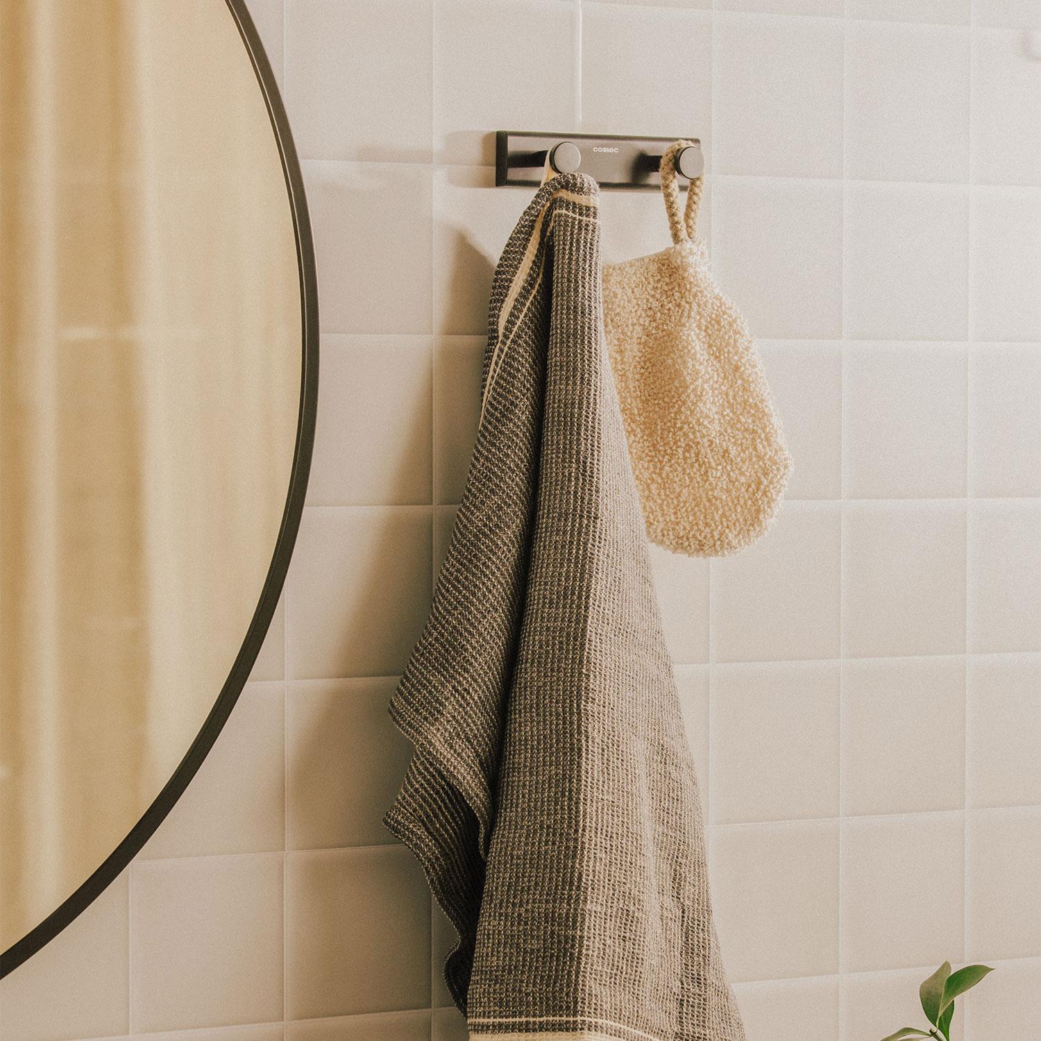Towel Hook Robe Hook Screw-in Or Self-adhesive Matt Black Next Collection