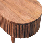 Solid Wood Honey Caramel Mokka Coffee Table, Lift-top Concealed Storage, Dark Brown