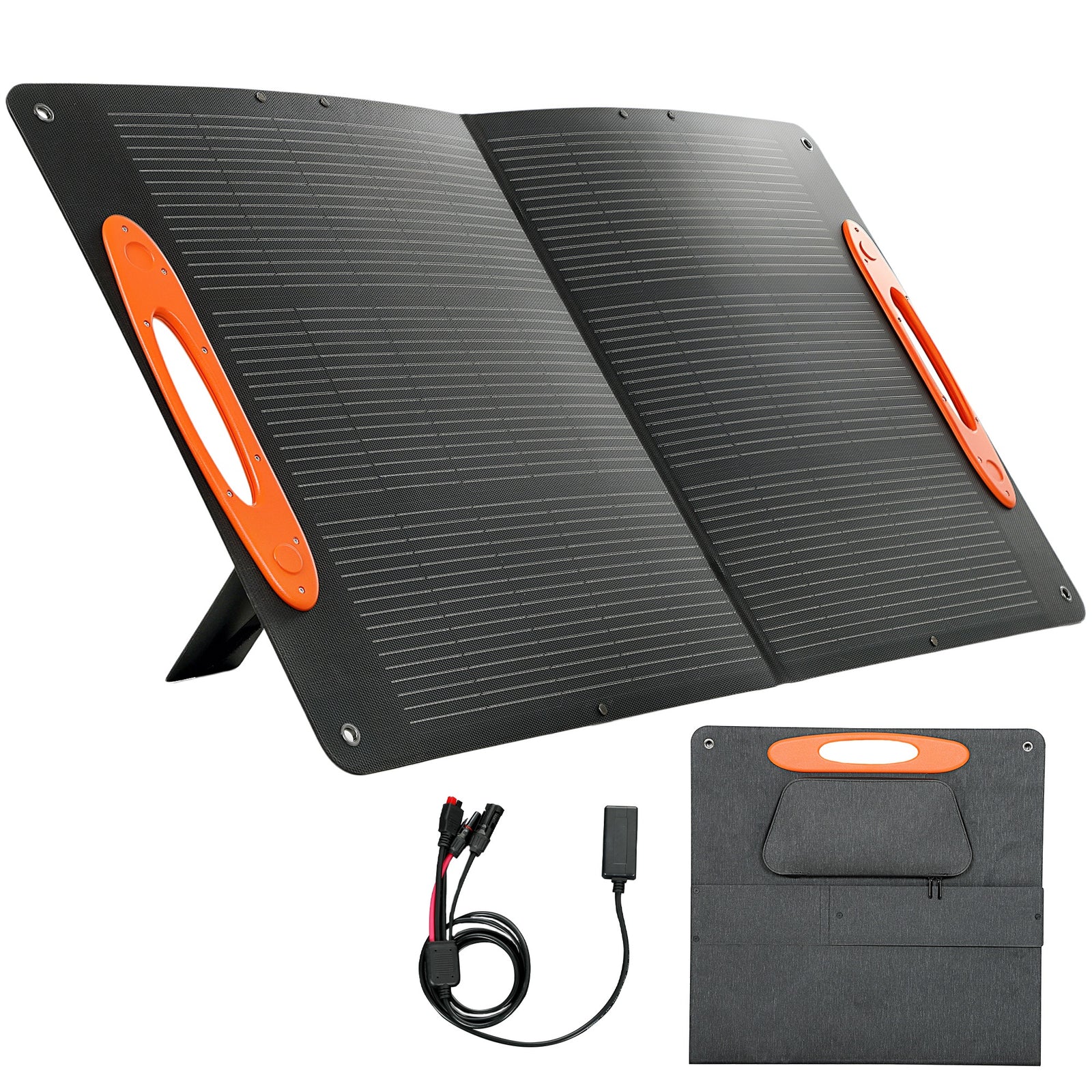 100w Portable Solar Panel Charger Usb-a & Usb-c