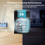 99l Freestanding Black Chest Freezer – Inverter Compressor, Led Light, Adjustable Temperature, Low Noise 38db