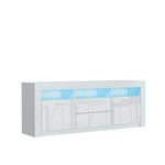 Shine Tv Unit 160cm With Led Lights | White