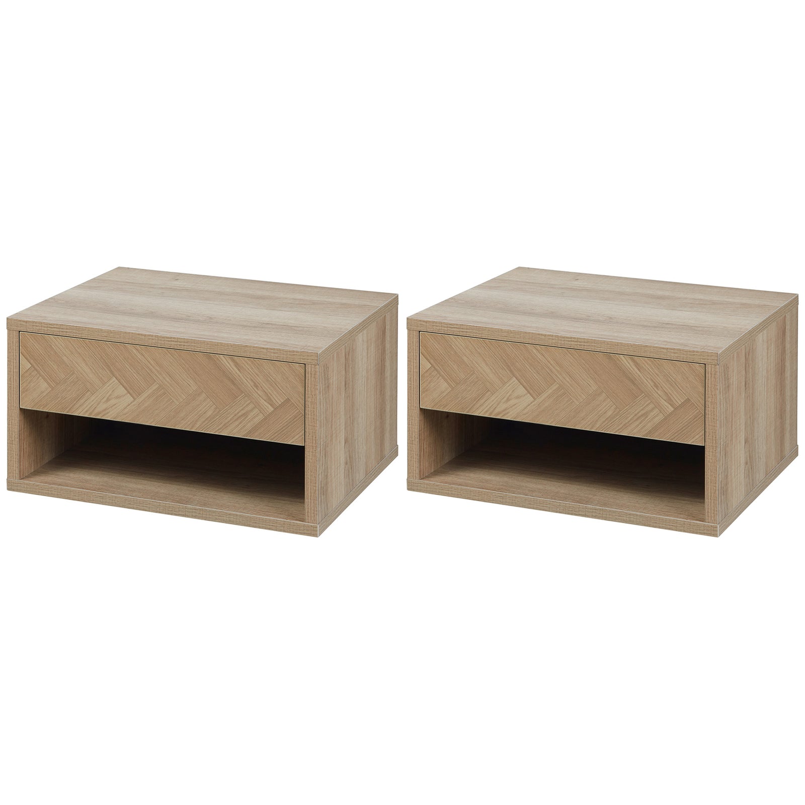 Floating Bedside Table Set Of 2 Wall Mounted Nightstand | Set-of-2 | Natura