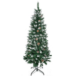 5' Snow Artificial Christmas Tree Holiday Home Décor With Pine Cones | 5ft | Green