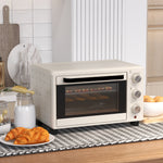 Mini Oven 21l Electric Grill With Adjustable Temp Timer | One Size | Cream