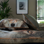 Wolf Printed 100% Cotton Duvet Cover Set | Single | Brown