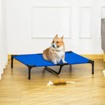 Pawhut Elevated Pet Bed With Metal Frame And Oxford Fabric With Dogs And Cats L