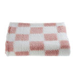 Pink And White Checkered Super Soft Cozy Throw Blanket – Plush Lightweight Throw With Multiple Size Options | Medium