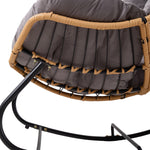 Modern Rocking Chair with Cushion – Compact | Grey