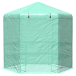 Hexagon Walk-in Greenhouse With Zipper Door