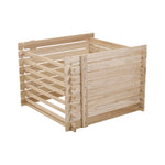 Wooden Garden Compost Bin, Eco-friendly Paulownia Wood, Ventilated Design, Tool-free Assembly | Small