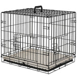 Pawhut Dog Crate With 2 Doors, Tray, Soft Cushion, For Extra Small Medium And Large Dogs | Black