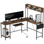 Reversible Corner Desk W/ Usb Port For 2 Person