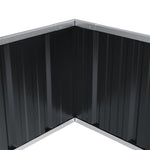 120/160/240cm W X 80cm D X 45cm H Anthracite Grey Raised Garden Bed Galvanized Raised Garden Bed Outdoor Heightened Steel Metal Planter Box | Large