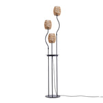 Breeins 3-light Braid Lampshade E27 Tray Table Floor Lamp