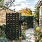 Metal Outdoor Privacy Screen 120cm X 180cm - Panels | 120cm x 180cm | Black