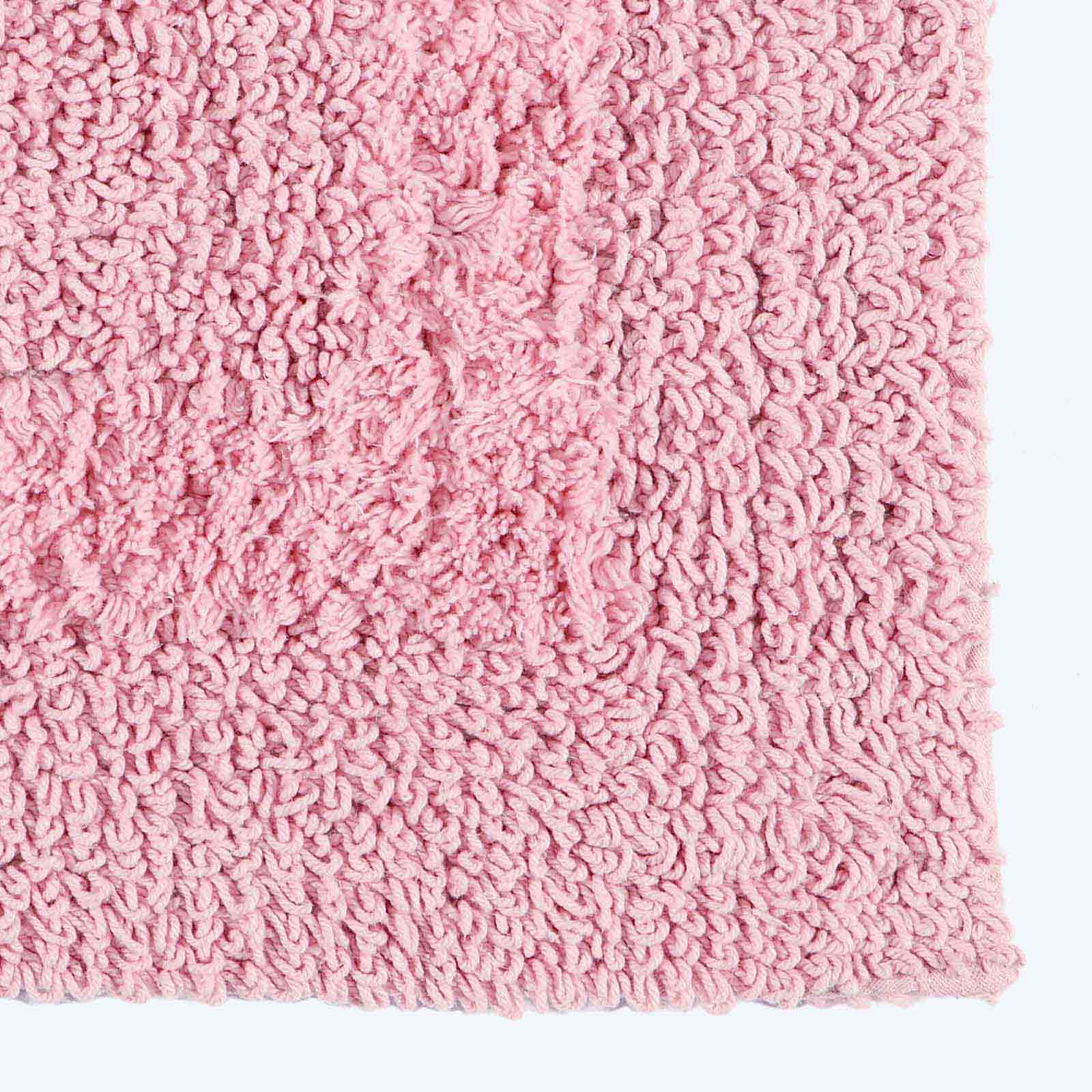 Luxury Reversible Cotton Bath Mat | 50 x 80cm | Blush Pink