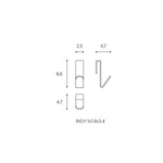 Towel Hook, Robe Hook, Coat Hook, 2 Pieces Chrome Architect S+ Collection