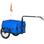Bike Cargo Trailer With 65l Foldable Box | Blue