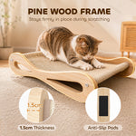 PawHut 2 In 1 Sisal Cat Scratcher Bed Cat Scratching Board And Lounger