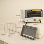 Small Toaster Oven, Glass Door White