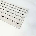 Non-slip Pvc Duckboard Shower Mat - 61cm X 25cm | White