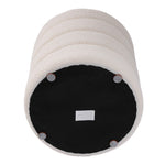 Round Channel Upholstered Ottoman