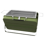 Charcoal Bbq, Portable Trolley, W/ Lid, Chimney