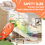 3 In 1 Kids Slide, Carrot-themed Foldable Indoor Slide For 1-3 Years