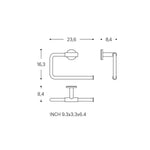 Towel Ring, Matt Black Wall-mounted 20cm Diameter Collection Architect S+