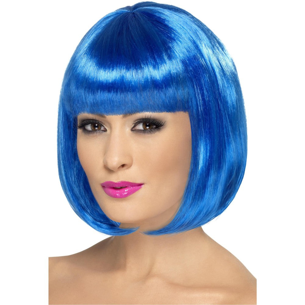 Partyrama Short Bob Wig With Fringe | Blue