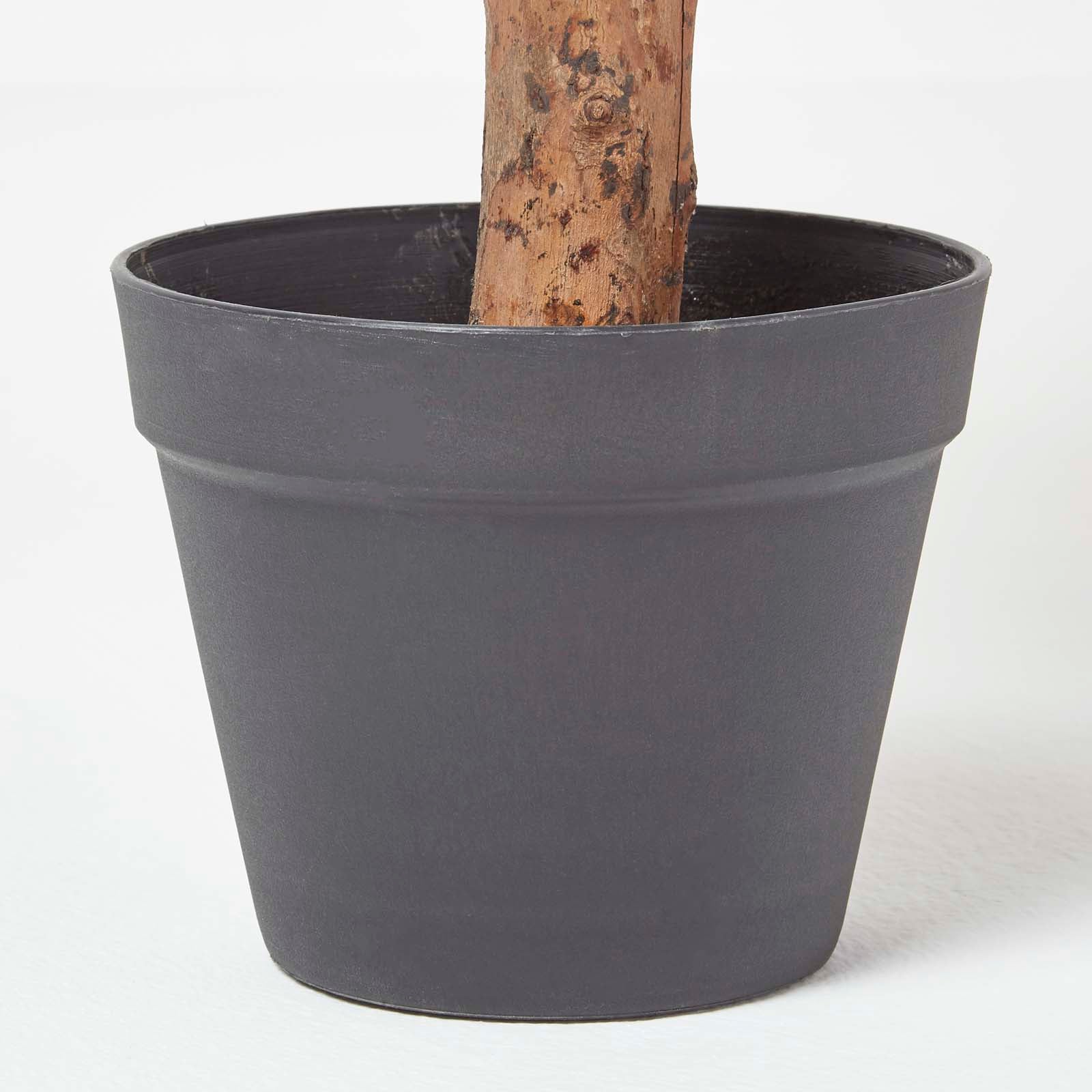 Artificial Peony Tree In Black Pot, 100 Cm Tall | 100cm | Beige