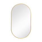 40x70cm Modern Oval Wall Mirror Metal Wall Mirror | Gold