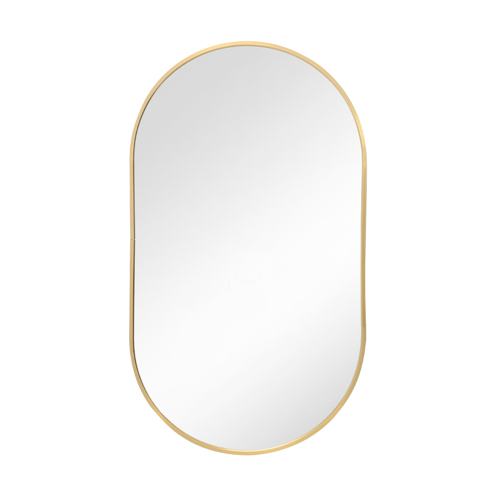 40x70cm Modern Oval Wall Mirror Metal Wall Mirror | Gold