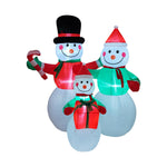 6ft Christmas Inflatable Snowman Family Decorations With Led Lights