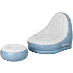 White Inflatable Lounger W/ Cup Holder