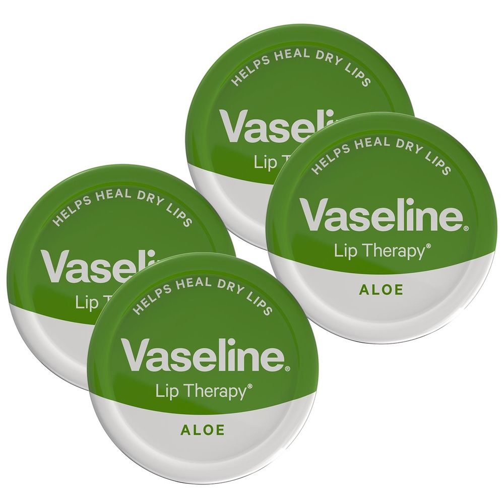 Lip Therapy Petroleum Jelly, Aloe Vera 20gm Hydrating Lip Balm | Set of 4 | Clear